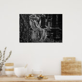 Póster Fotografía en blanco negro Poster de ángele (Keuken)