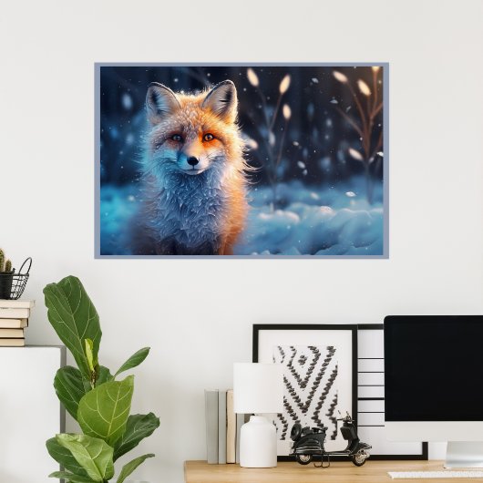 Poster Fox of the Mysterious Forest (Thuiskantoor)