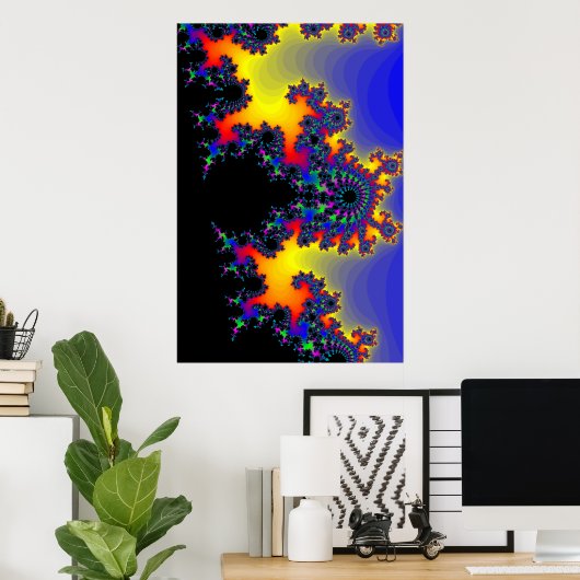 Poster: Fractal Edge Poster (Thuiskantoor)