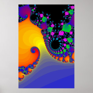 Poster: Fractal Spirals Poster