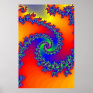 Poster: Fractal Spirals Poster