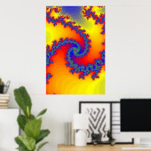 Poster: Fractale spiraaltjes Poster (Thuiskantoor)