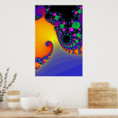 Poster: Fractale spiraaltjes Poster (Keuken)