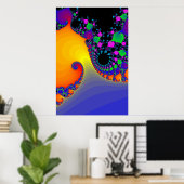 Poster: Fractale spiraaltjes Poster (Thuiskantoor)