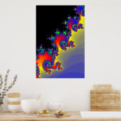 Poster: Fractale spiraaltjes Poster (Keuken)