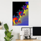 Poster: Fractale spiraaltjes Poster (Thuiskantoor)