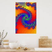 Poster: Fractale spiraaltjes Poster (Keuken)