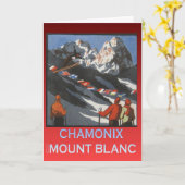 Poster, Frankrijk, Chamonix, Mt Blanc Kaart (Gele Bloem)