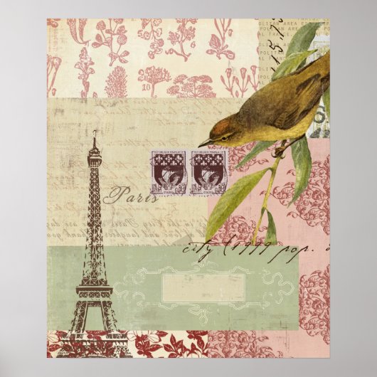 Poster Franse collage (Voorkant)