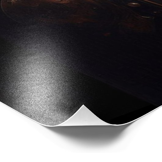 Poster Fries paard Gotisch oorlogspaard (Hoek)