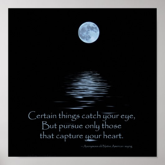 POSTER, Full Moon en Native American gezegde Poster (Voorkant)