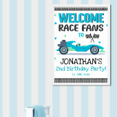 Póster  Fun 2nd Birthday Race Car Driver Poster