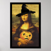 Poster Fun Renaissance Mona Lisa Halloween Witch (Voorkant)