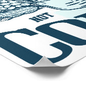 Poster Funny  Blue Typography Coffee Quote (Hoek)