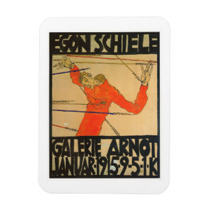 poster "GALERIE ARNOT" VAN EGON SCHIELE OP MAGNET Magneet