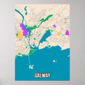 Poster Galway Map (Voorkant)
