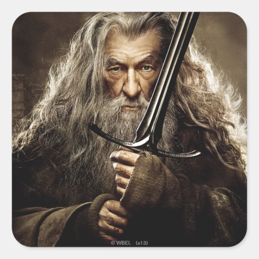 Poster Gandalf Character 1 Vierkante Sticker (Voorkant)