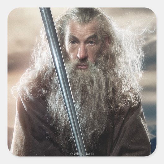 Poster Gandalf Character 2 Vierkante Sticker (Voorkant)