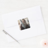 Poster Gandalf Character 2 Vierkante Sticker (Envelop)