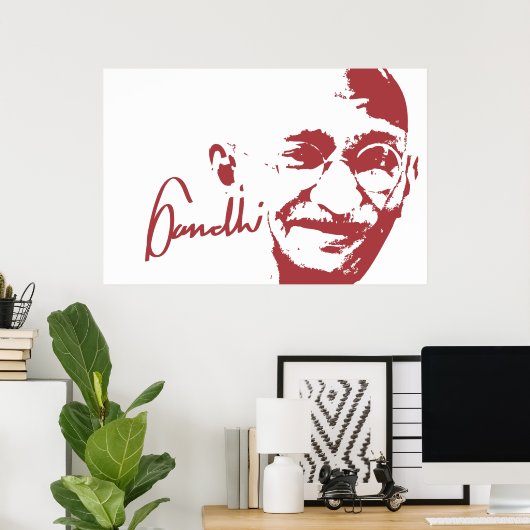 Poster Gandhi (Thuiskantoor)