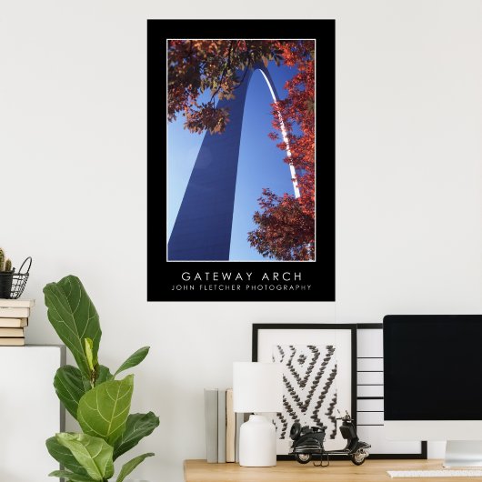 Poster Gateway Arch met grenzen (Thuiskantoor)