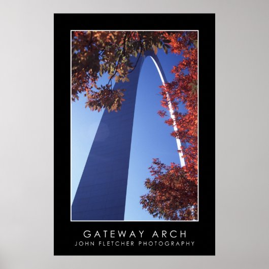 Poster Gateway Arch met grenzen (Voorkant)