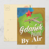 poster Gdańsk-Polen Briefkaart (Voorkant / Achterkant)