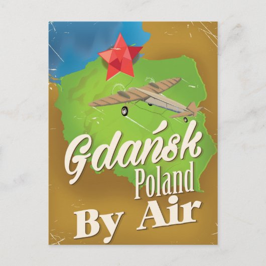 poster Gdańsk-Polen Briefkaart (Voorkant)