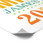 Poster geboortedatum baby - Circus (Hoek)