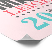 Poster geboortedatum baby - Snoep katoen (Hoek)