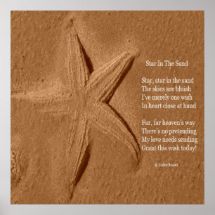 Poster gedicht in de zand van de lade