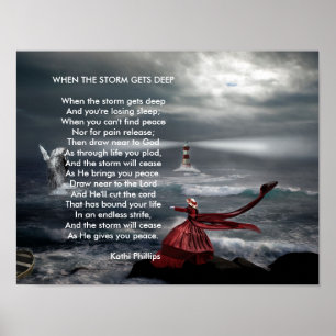 Poster gedicht: "Wanneer het Storm diep wordt"