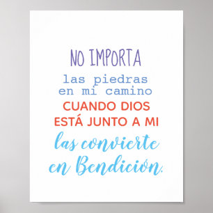 Póster - Geen importa las piedras en mi camino.. Poster