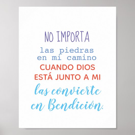 Póster - Geen importa las piedras en mi camino.. Poster (Voorkant)