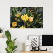Poster Gele Cactus Flowers (Thuiskantoor)