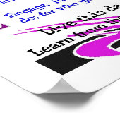 Poster: "Geniet van het leven" Poster (Hoek)