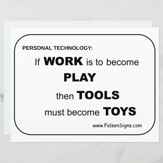 Poster - Gereedschap / Speelgoed (Voorkant / Achterkant)