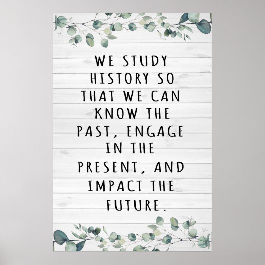 Poster geschiedenisleraar leslokaal (Voorkant)