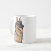 Poster geverfd met portret in het Duits Shepard Koffiemok (Voorkant links)