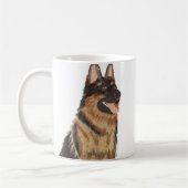 Poster geverfd met portret in het Duits Shepard Koffiemok (Links)