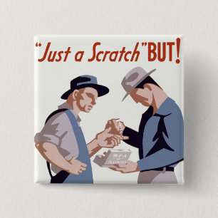 poster "Gewoon een kruidvat" Eerste Hulp Vierkante Button 5,1 Cm