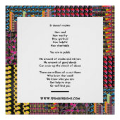 Poster gezegde dat je niet kunt verbergen (Voorkant)