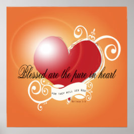 Poster - Gezegend is de Pure in Heart Matthew 5:8