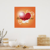 Poster - Gezegend is de Pure in Heart Matthew 5:8 (Keuken)