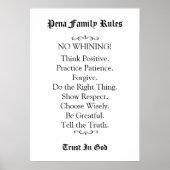 Poster gezinsregels (Voorkant)
