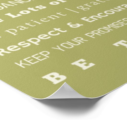 Poster gezinsregels (Hoek)