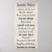 Poster gezinsregels (Voorkant)