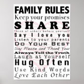 Poster gezinsregels (Voorkant)