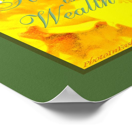 poster "Gezondheid is rijkdom" Art Print (Hoek)