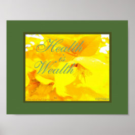 poster "Gezondheid is rijkdom" Art Print